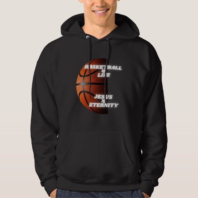 Moletom Christian Basketball Kids Athlete Religious Jesus  (Frente)