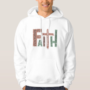 Moletom Christian Faith cita Hoodies para Homens