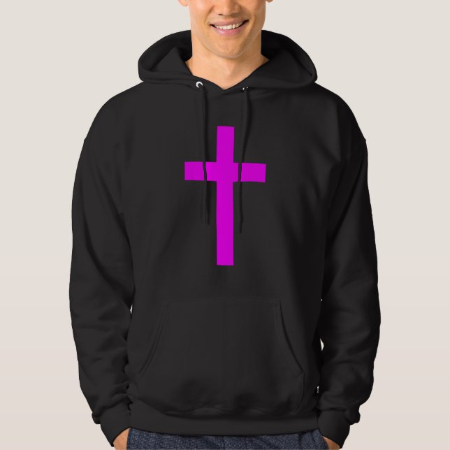 Moletom Christian God Jesus Cross Magenta (Frente)