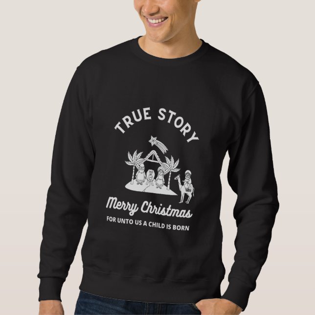 Moletom Christian Jesus Verdadeira História Natividade Fel (Frente)