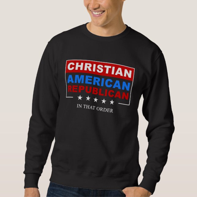 Moletom Christian u2013 American u2013 Republican Patrioti (Frente)