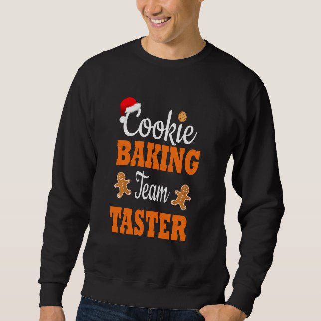Moletom Christma da Família Cookie Baking Team Taster Matc (Frente)