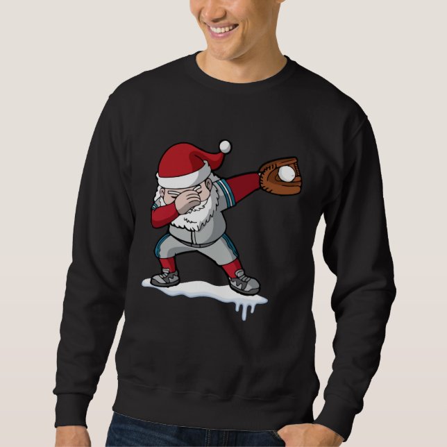 Moletom Christmas Baseball Santa Claus Quarterback Boys Ki (Frente)