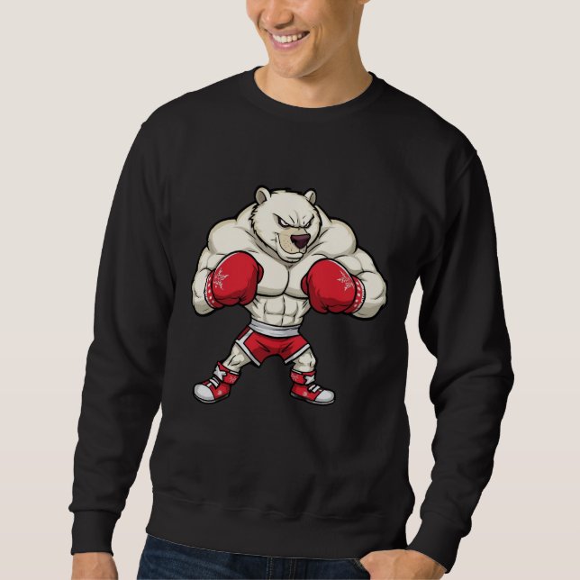 Moletom Christmas Boxing Bear – Holiday Fighter Tee (Frente)