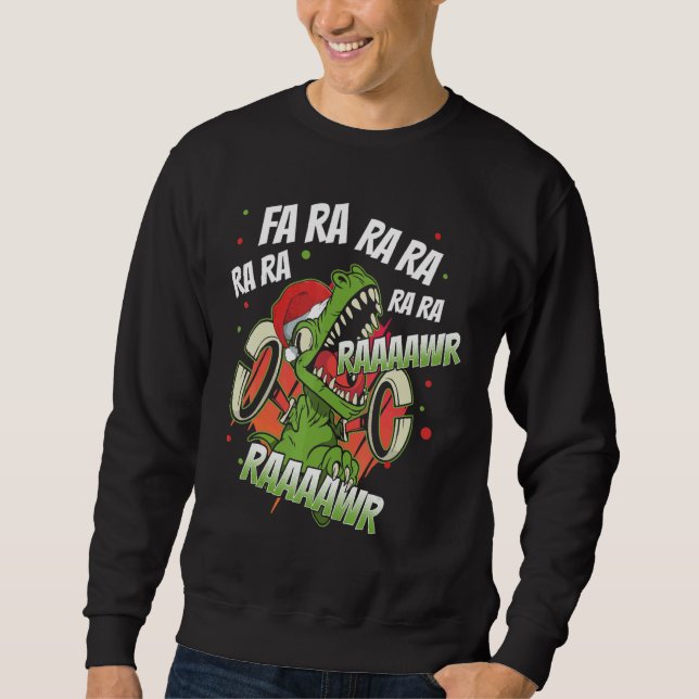 Moletom Christmas Dinosaur Fa Ra Ra Ra Rawr Rex  Xmas Boys (Frente)