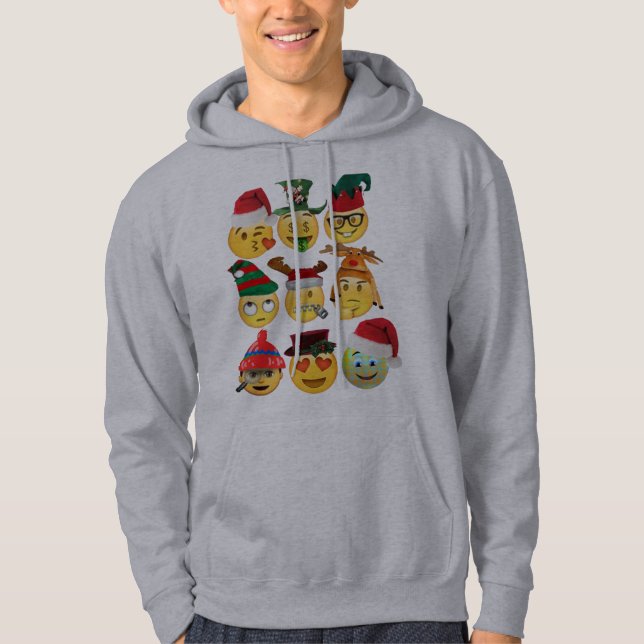 Moletom christmas emoji condecora capuz masculina (Frente)