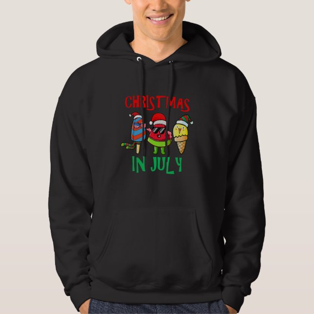 Moletom Christmas In July Watermelon Ice Pops Xmas Santa H (Frente)