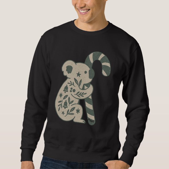 Moletom Christmas Koala with Candy Cane Sweatshirt (Frente)