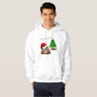christmas poo emoji mens capuz