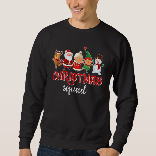 Moletom Christmas Squad Santa Reindeer Boys Girls Kids Xma (Frente)