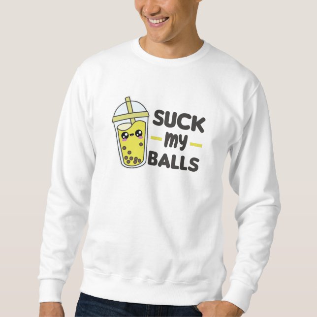 Moletom Chupa minhas bolas - Chá Kawaii Boba Tea Love (Frente)