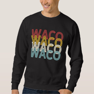 Moletom Cidade Americana dos EUA Retro anos 70 Waco Vintag