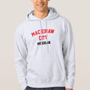 Moletom Cidade de Mackinaw, Michigan, Refúgio Impresso