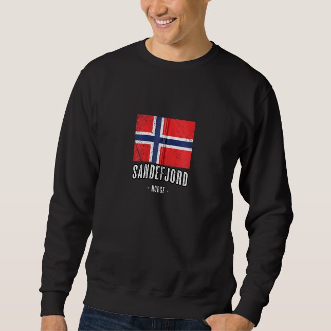 Moletom Cidade De Sandefjord Noruega Sem Bandeira Noruegue (Frente)