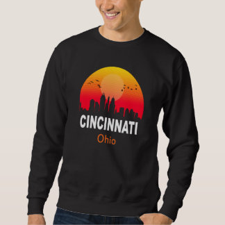 Moletom Cincinnati Ohio Vintage Sunset Retro City State US