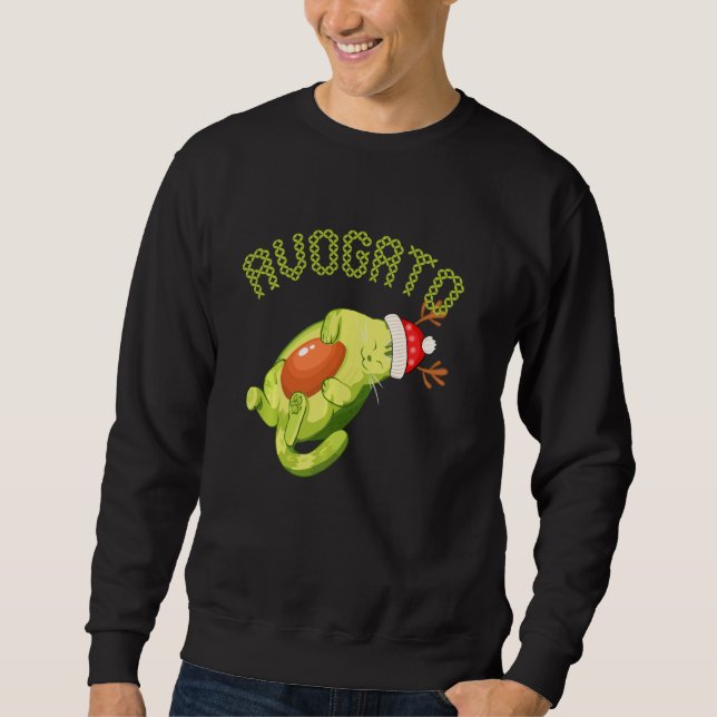 Moletom Cinco De Mayo Meow Funny Avogato Cat Lover Avocado (Frente)