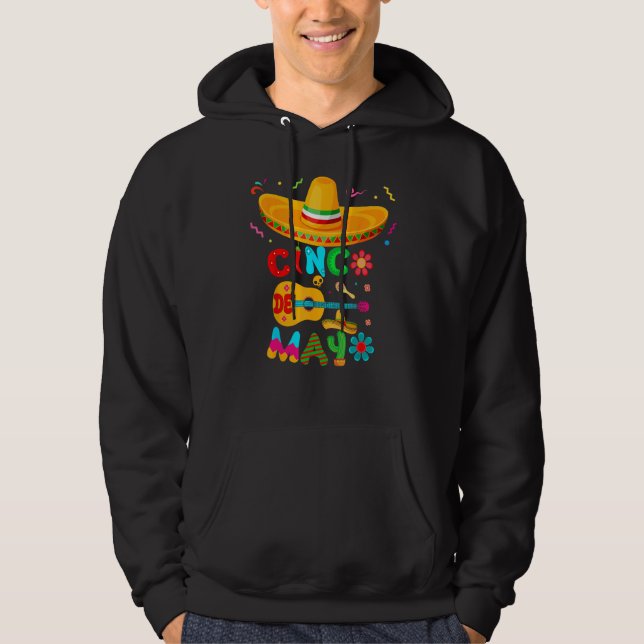 Moletom Cinco De Mayo Mexican Guitar Cactus for Men Women  (Frente)