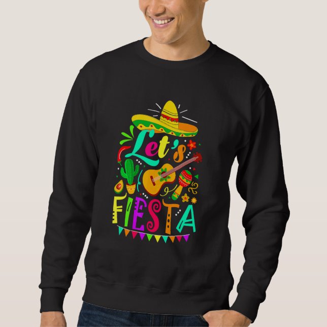 Moletom Cinco De Mayo Para Mulheres Masculinas Violão Mexi (Frente)