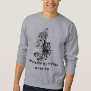 Moletom Cinza de Arte Gráfica Wolf Wildlife Quote