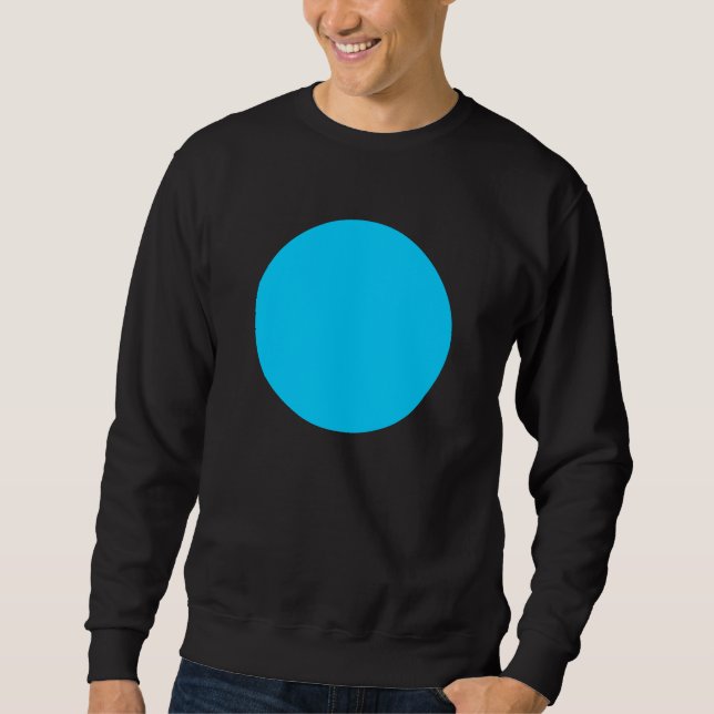 Moletom Círculo Simples - Azul Céu (Frente)