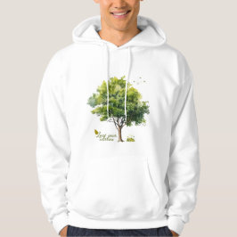 Moletom Citação da Árvore em Aquarela Calm Greens