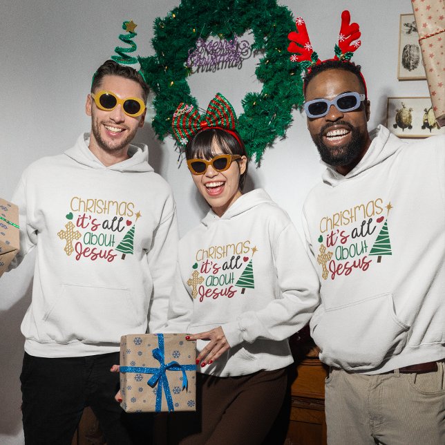 Moletom Citação de Natal Hoodie (Christmas Jesús quote Hoodie)