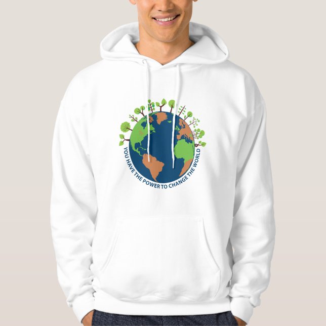 Moletom Citação do Dia da Terra Mude o Mundo (Frente)