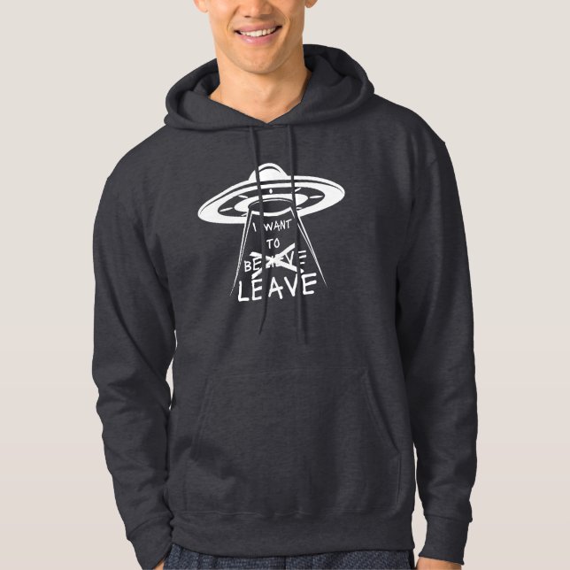 Moletom Citação engraçada de alienígenas de OVNIs que eu q (Frente)
