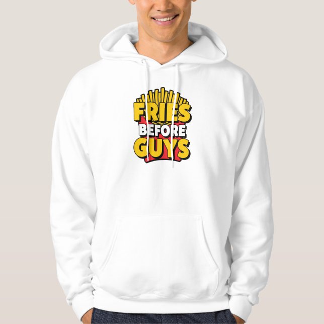 Moletom Citação "Fries Before Cara" Engraçada (Frente)