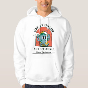 Moletom citações de hoodie branco