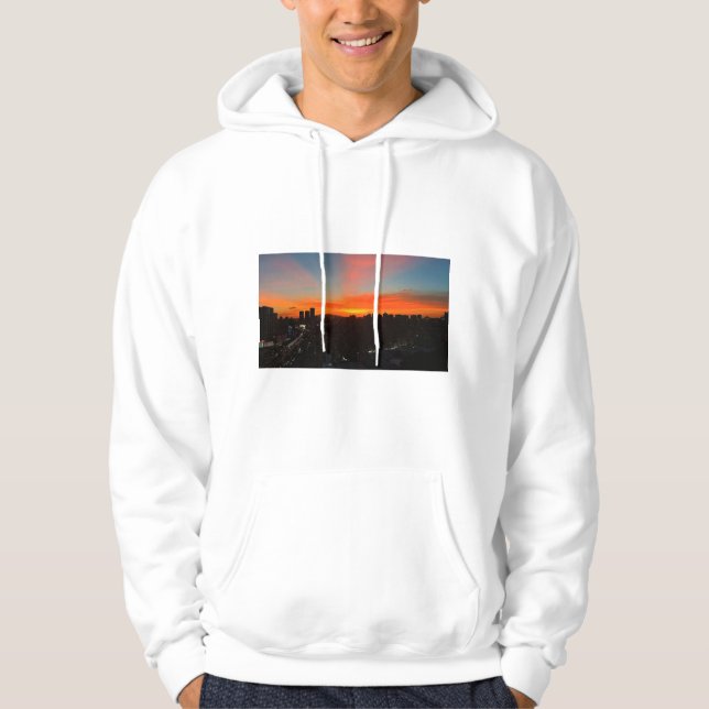 Moletom City Sunset Skyline Hoodies & Sweatshirts (Frente)