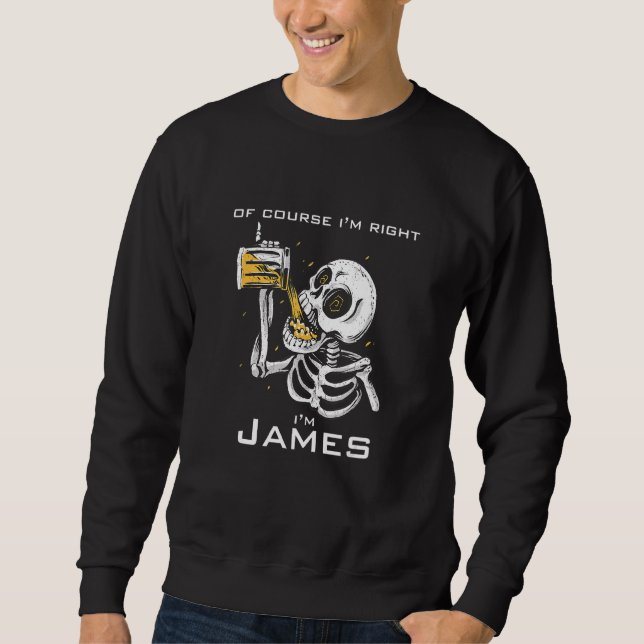 Moletom Claro que tenho razão, sou James (Frente)