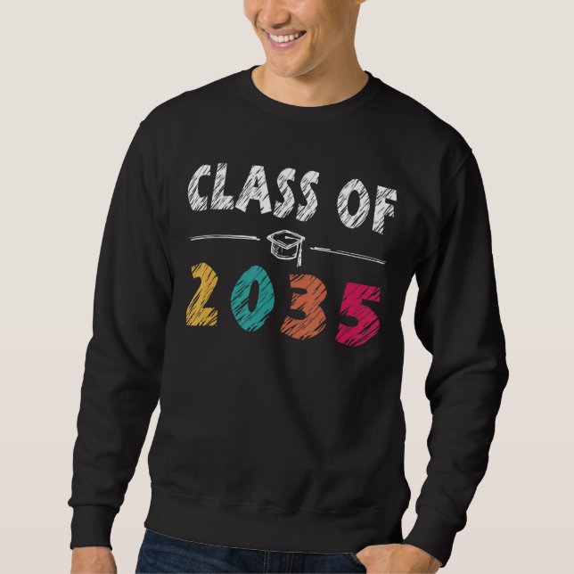 Moletom Classe De 2035 Primeiro Dia De Escola Cresceu Comi (Frente)