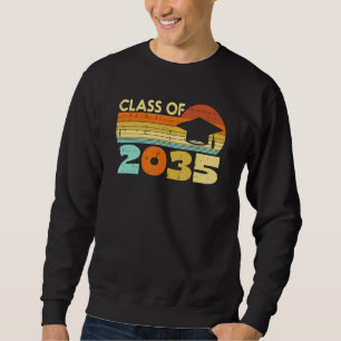 Moletom Classe De 2035 Retro Primeiro Dia Cresceu Comigo G