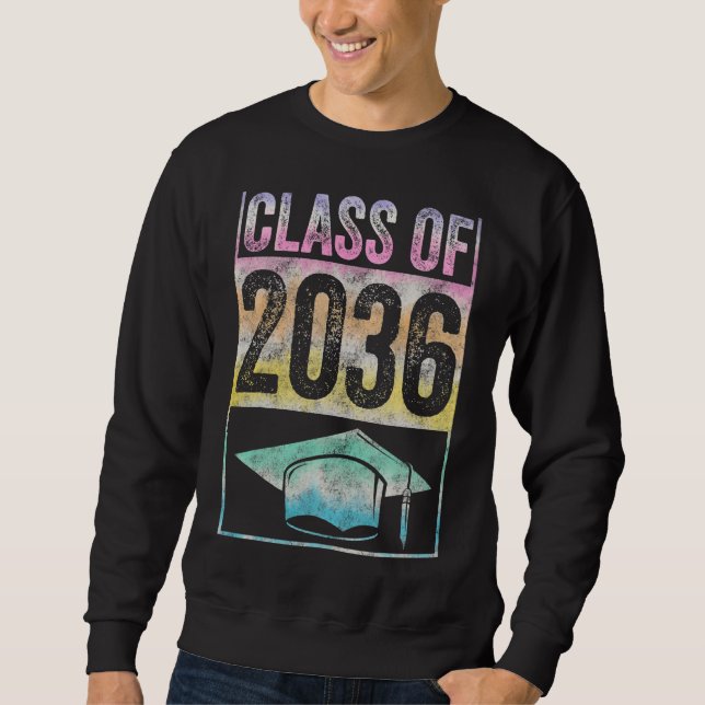 Moletom Classe De 2036 Cresce Comigo Graduação Primeiro Di (Frente)