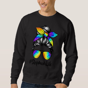 Moletom Clássica da Stepman Vida Mensageira Bun Tie Dye Mu