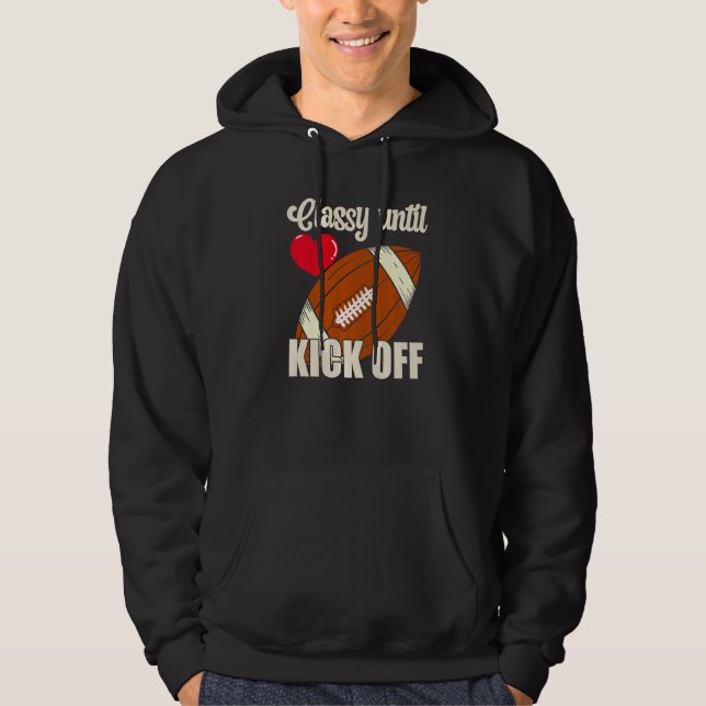 Moletom Clássico até Jogo do Dia do Jogo Mo Americano de F (Frente)