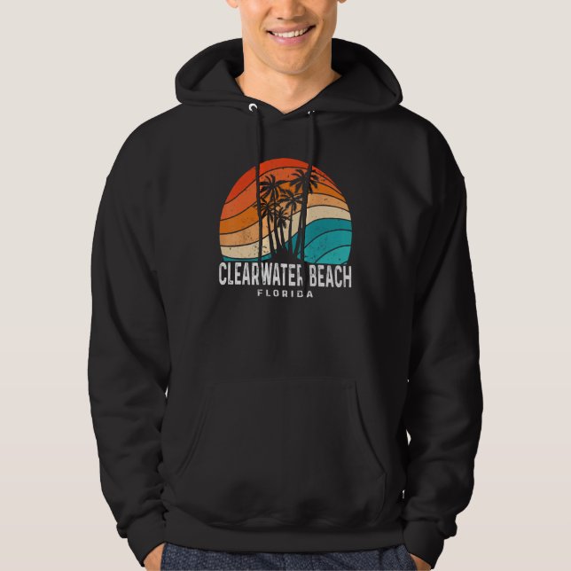 Moletom Clearwater Beach Florida Palm Tree Beach Souvenir (Frente)