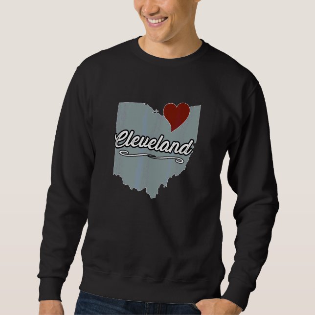 Moletom CLEVELAND Ohio C cidade OH Cidade Estado EUA  Fofo (Frente)