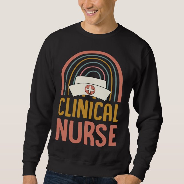 Moletom Clinical Nurse Boho Bohemian Rainbow Nursing Schoo (Frente)