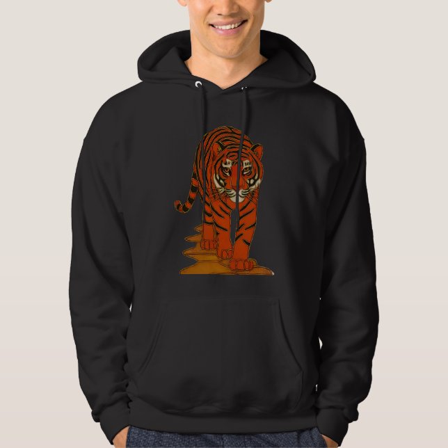 Moletom Cloisonne Art Tiger on the Jungle Path (Frente)