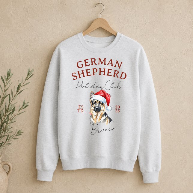 Moletom Clube de Férias de Inverno do Pastor Alemão  (German Shepherd Winter Holiday Club Sweatshirt)