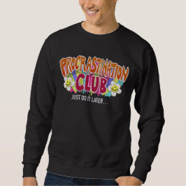 Moletom Clube Divertido do Retro da Procrastinação Arco-ír