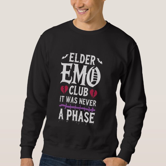 Moletom Clube Elder Emo Nunca Foi Uma Fase (Frente)