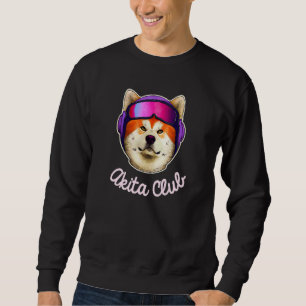 Moletom Clube Retro Akita Inu Cão Cachorro Legal Homens Mu
