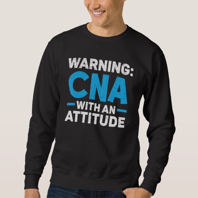 Moletom CNA Com Atitude Enfermeiro Auxiliar Certificado M (Frente)