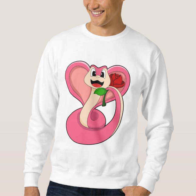 Moletom Cobra com Rosa (Frente)