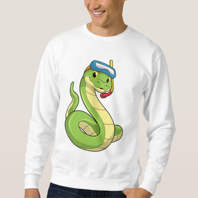 Moletom Cobra como Mergulhador com Snorkel (Frente)