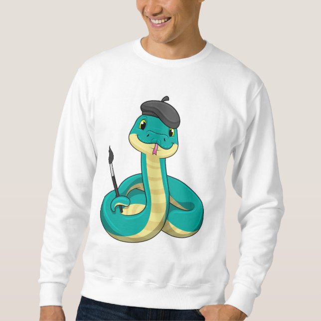Moletom Cobra como Pincel com pincel de pintura (Frente)