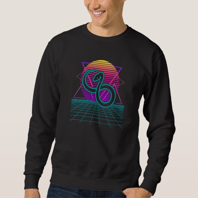 Moletom Cobra Retro 80s Estilo Ball Python Boa Constritor (Frente)